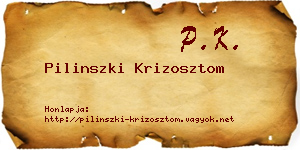 Pilinszki Krizosztom névjegykártya